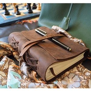 Scriveiner London handmade leather journal set